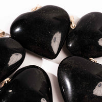 Obsidian, Black - Heart Pendant(s)
