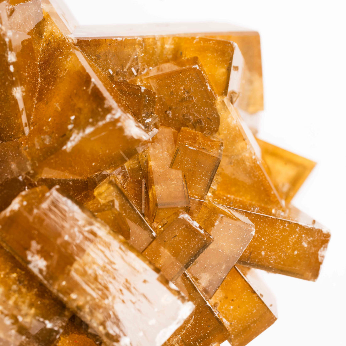 Yellow Barite on Fluorite - Bladed Cluster