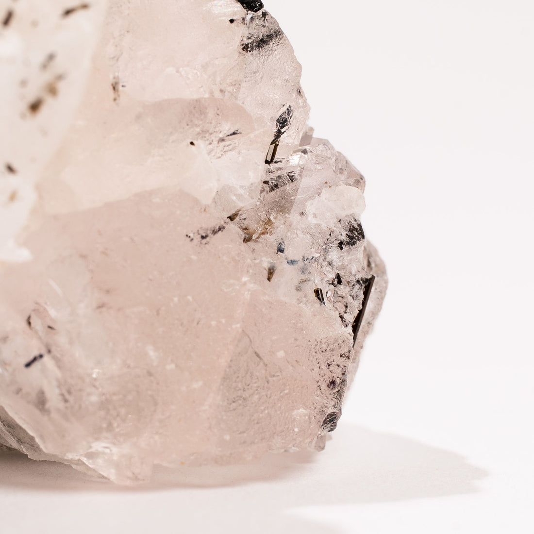 Fluorite, Green/Pink w. Black Tourmaline