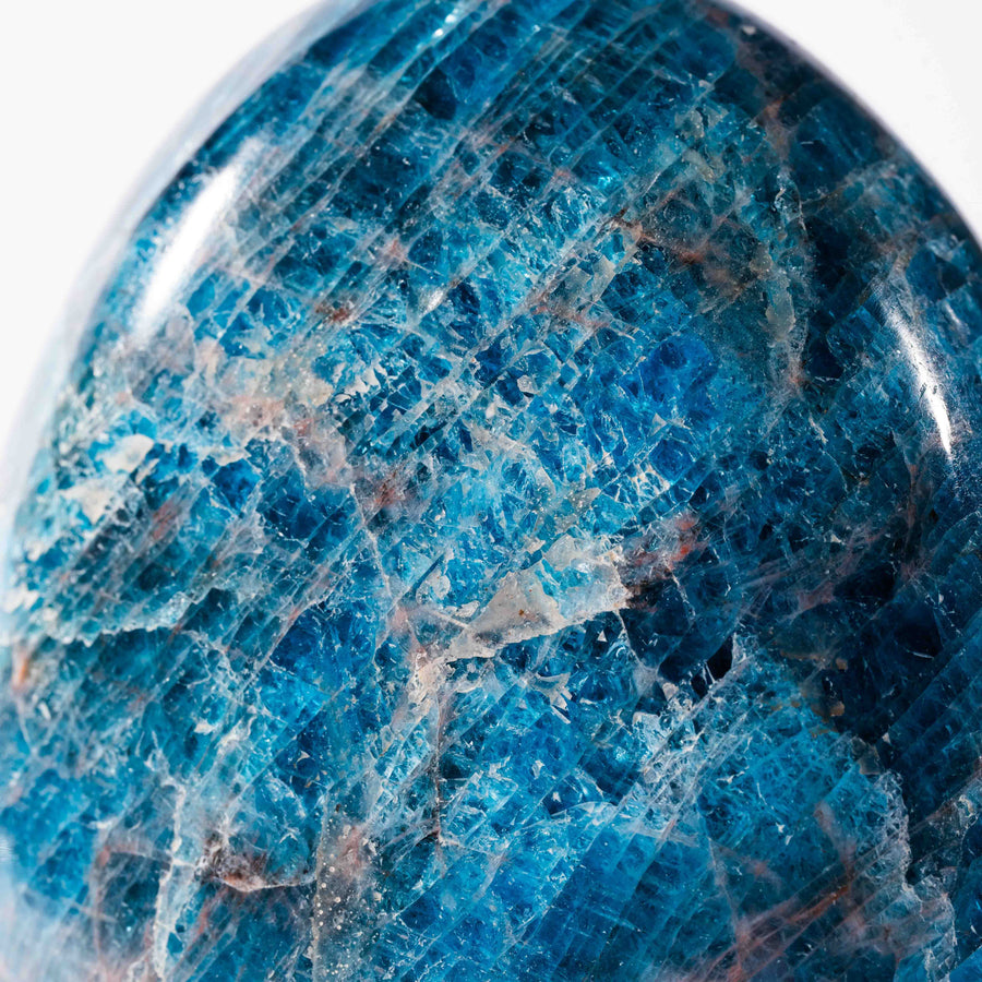 Apatite, Blue - Oval Shaped, Flat Base