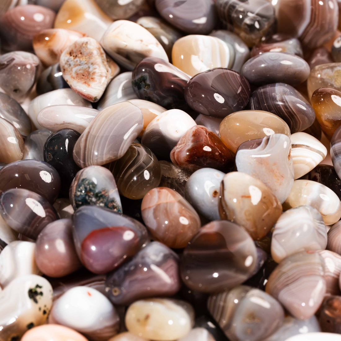 Agate - Botswana, Darker, Tumbled Stone(s)