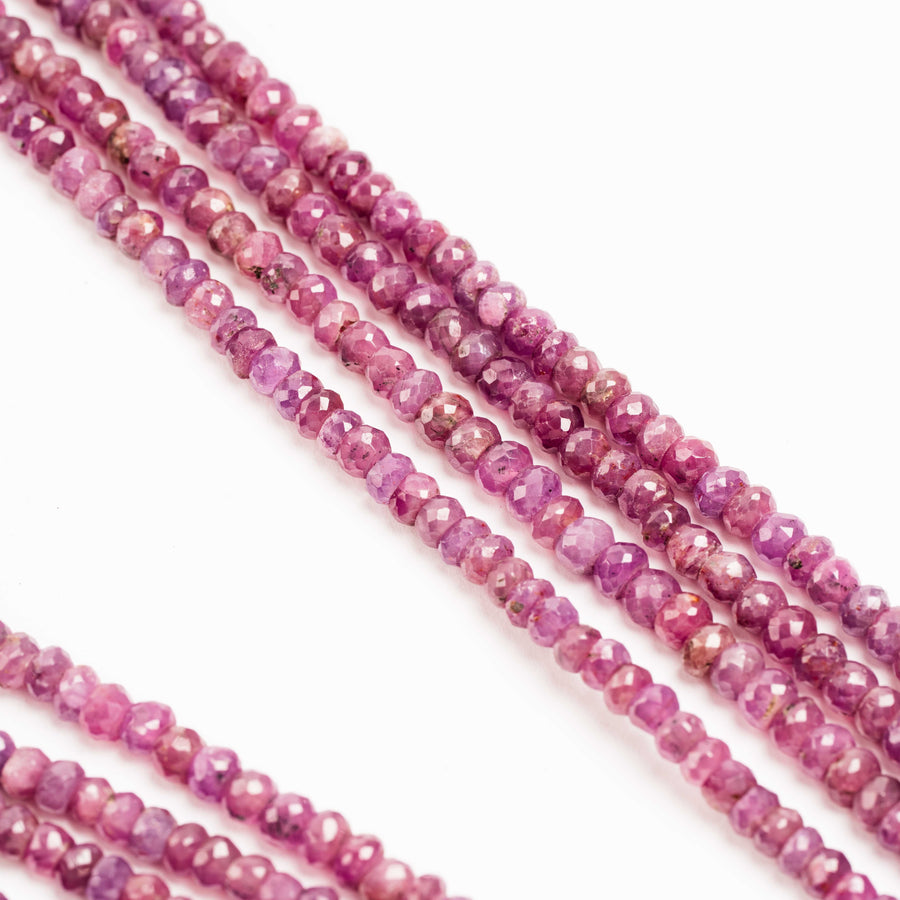 Ruby -  Faceted Beaded Necklace
