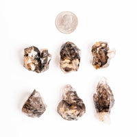 Smoky Elestial Quartz – Dark Multi-Faceted Cluster(s)