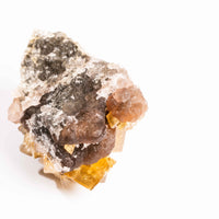 Yellow Barite on Fluorite - Bladed Cluster
