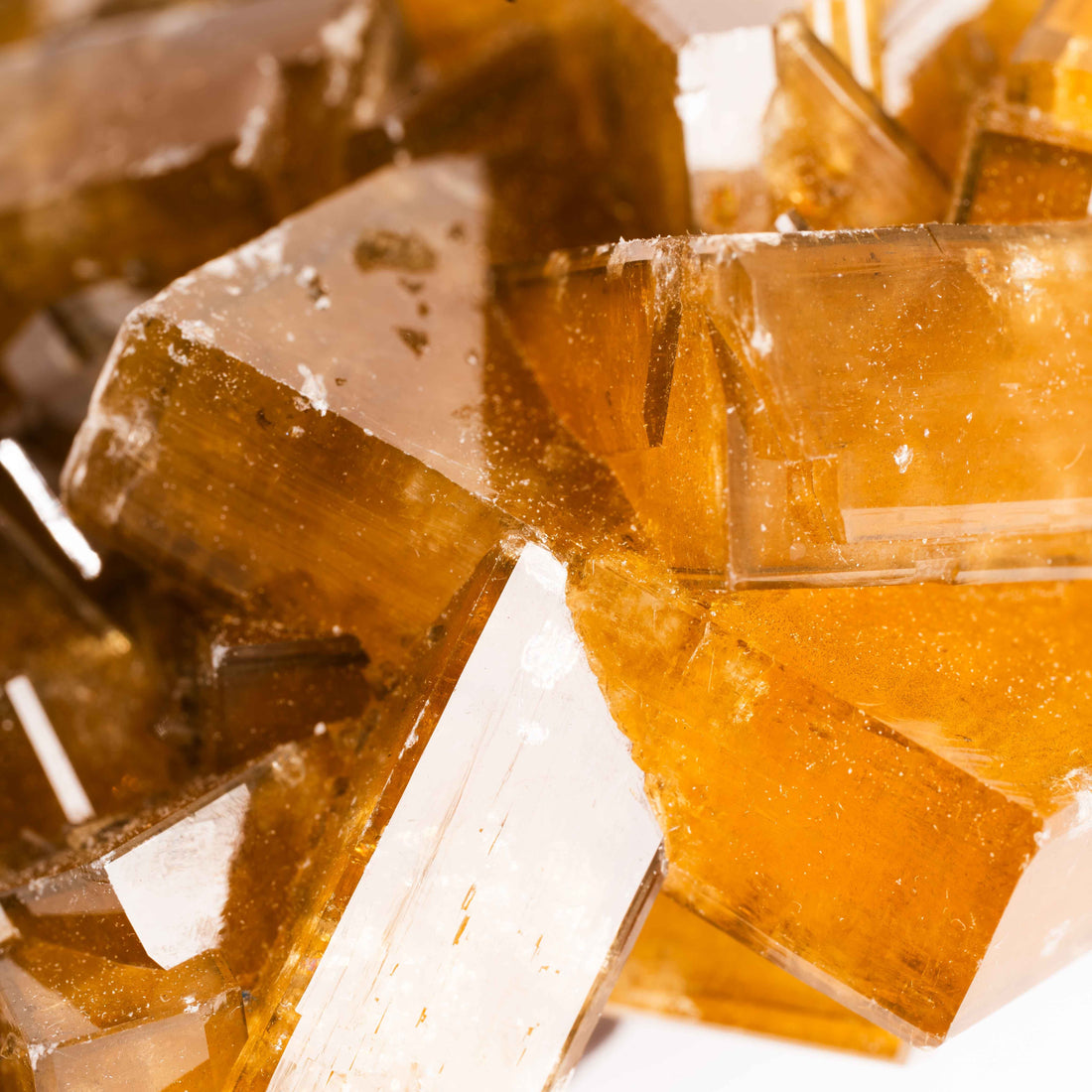 Yellow Barite on Fluorite - Bladed Cluster