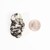 Prehnite w/ Black Quartz - Rough