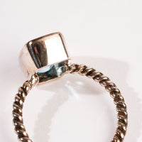 Blue Topaz - Rectangle Ring