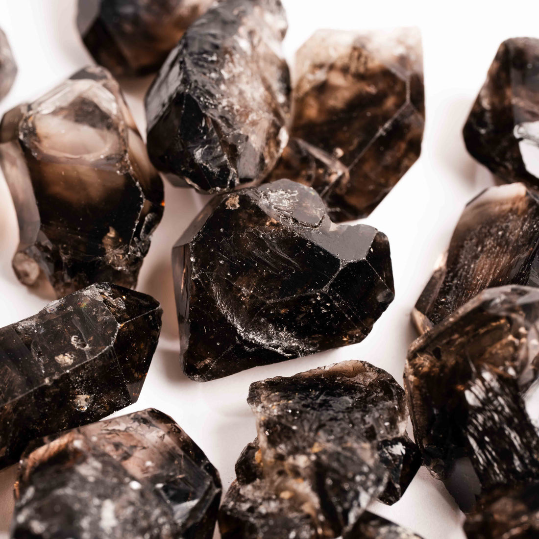 Smoky Elestial Quartz – Dark Multi-Faceted Cluster(s)