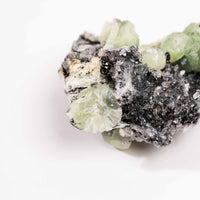 Prehnite w/ Black Quartz - Rough