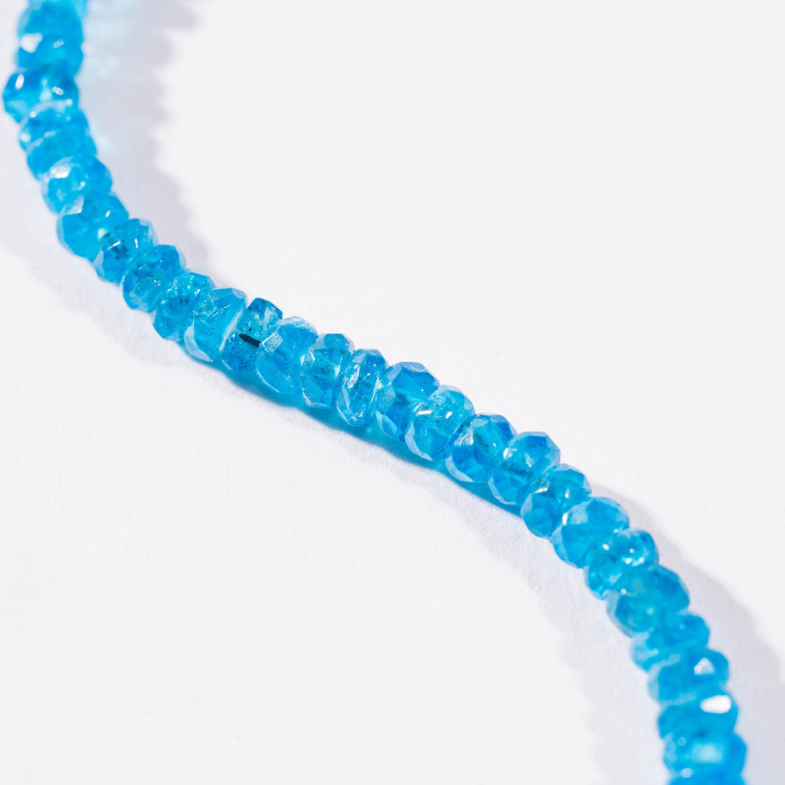 Apatite, Blue - Faceted Bead Necklace