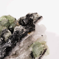 Prehnite w/ Black Quartz - Rough