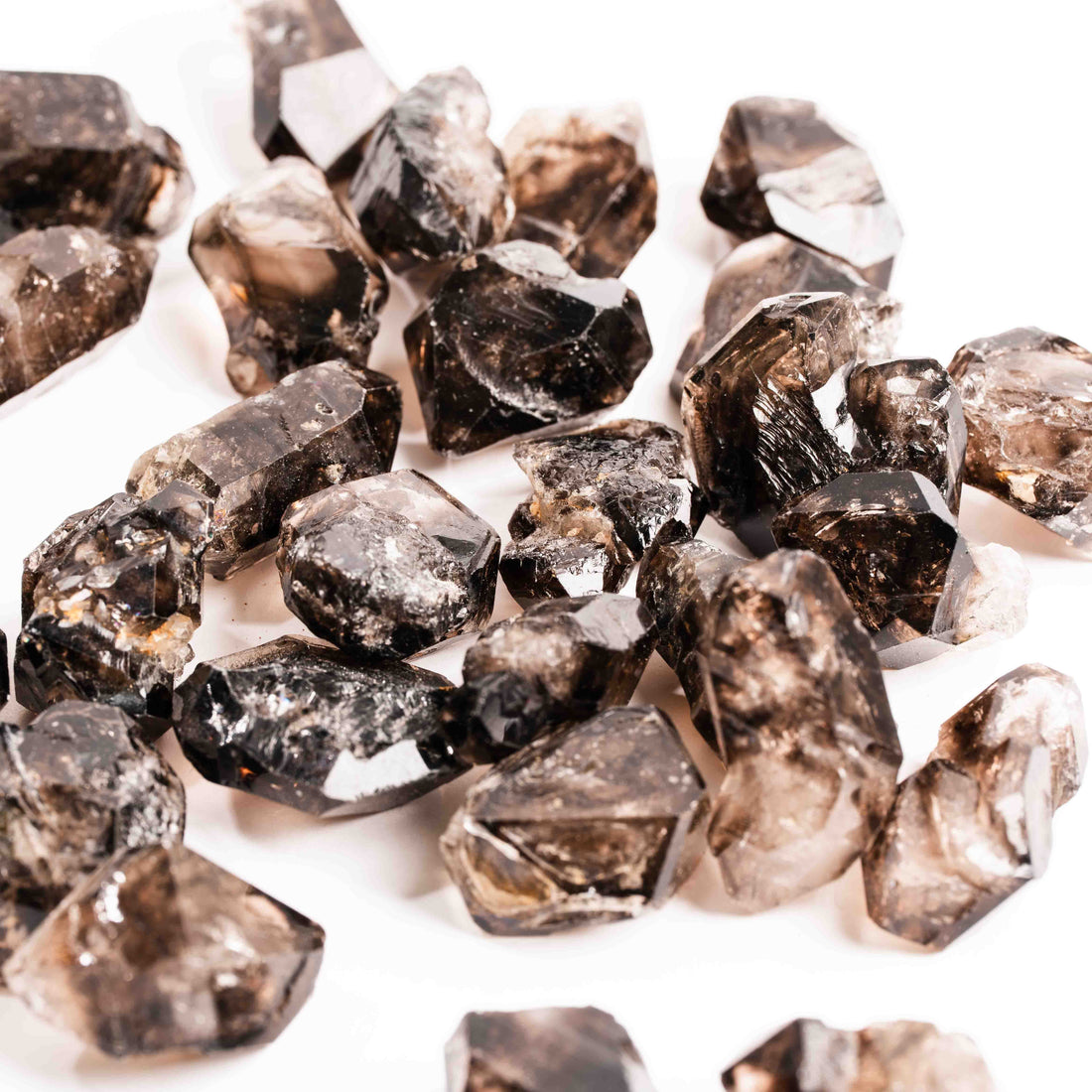 Smoky Elestial Quartz – Dark Multi-Faceted Cluster(s)