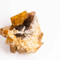 Yellow Barite on Fluorite - Bladed Cluster