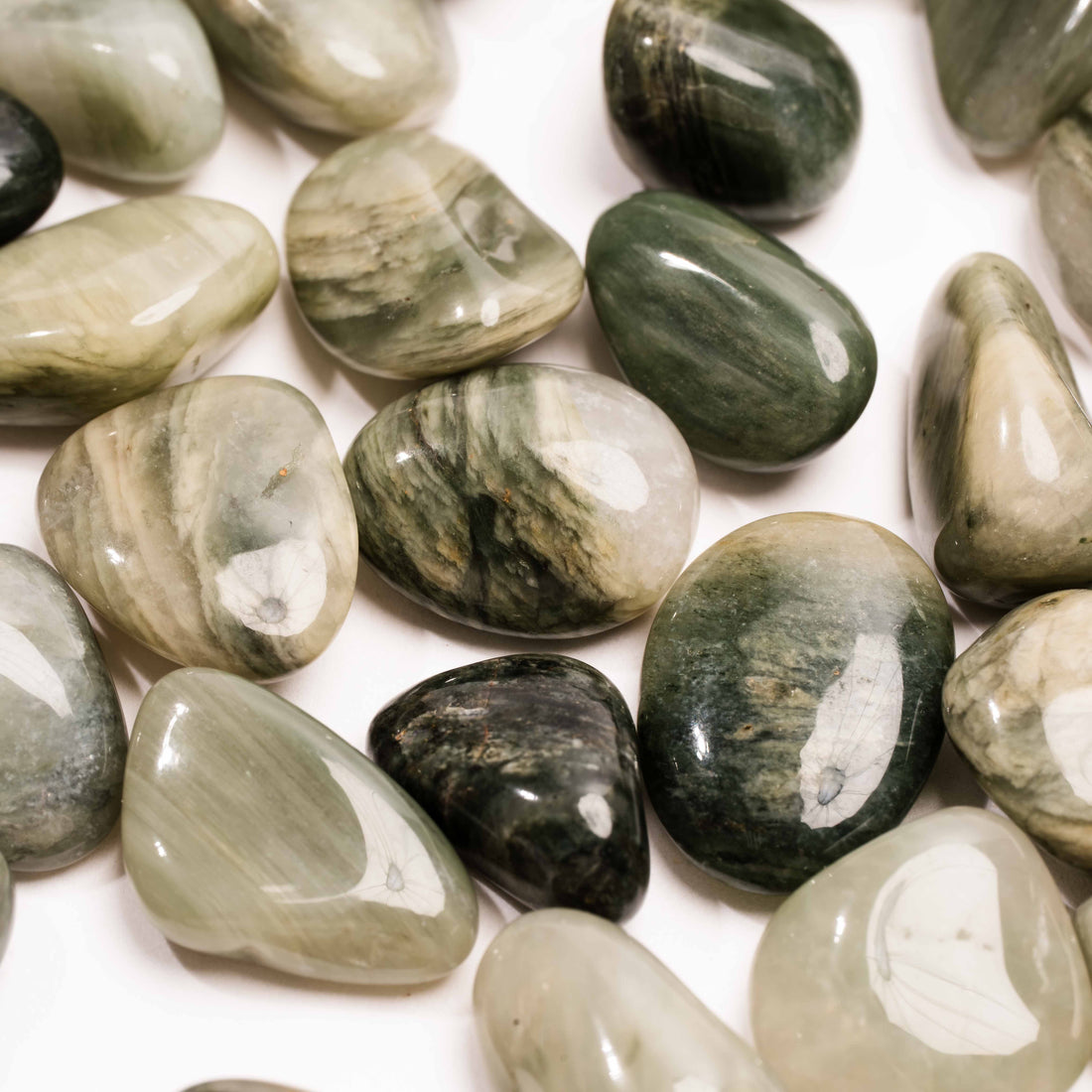 Jasper, Green Hair - Tumbled Stone(s)