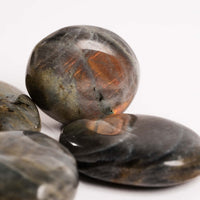 Labradorite, Orange/Pink Flash - Palms