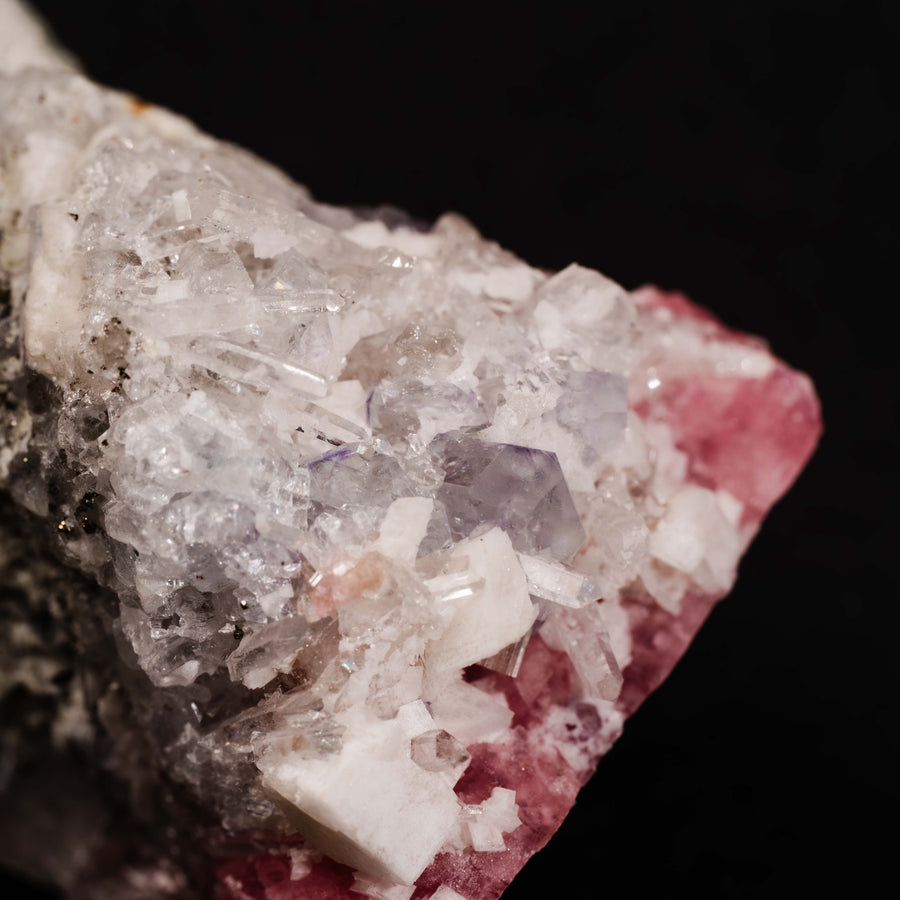 Rhodochrosite with Quartz and Fluorite