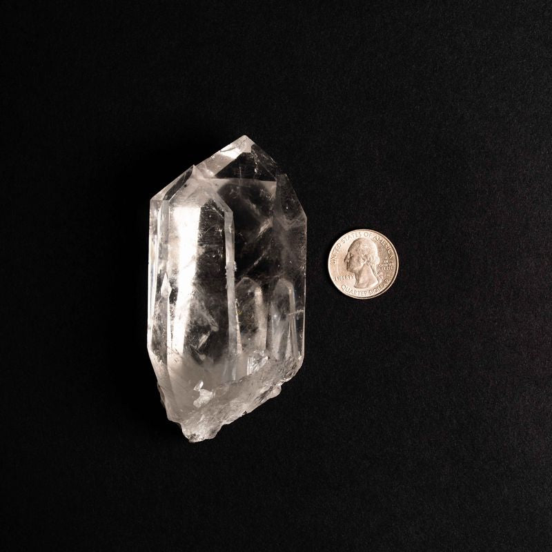 Quartz, Clear - Point w/ Companion Growth