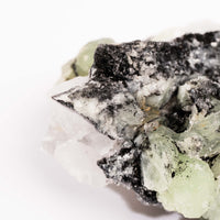 Prehnite w/ Black Quartz - Rough