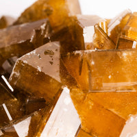 Yellow Barite on Fluorite - Bladed Cluster