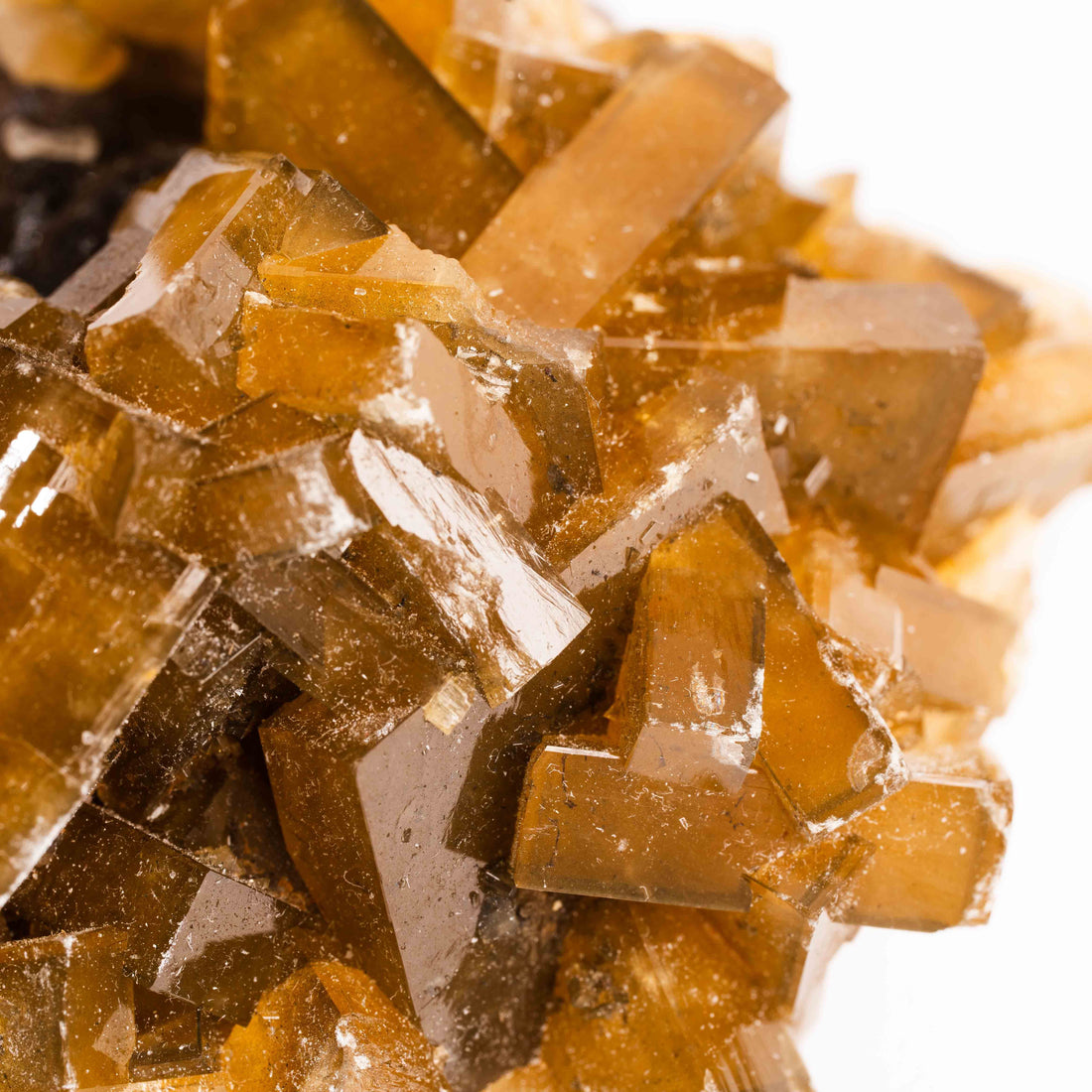 Yellow Barite on Fluorite - Bladed Cluster