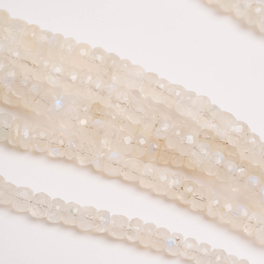 Moonstone -  Faceted Beaded Necklace