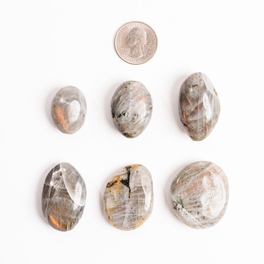 Labradorite, Orange/Yellow Flash - Palms