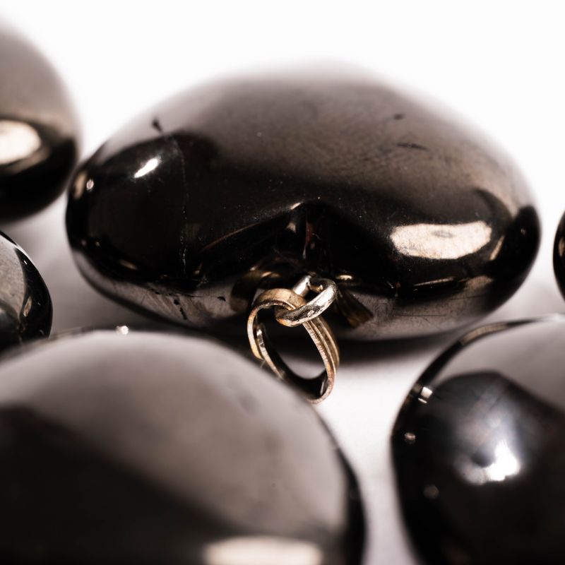 Shungite, Petrovsky - Heart Pendants