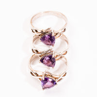 Amethyst - Triangular Cut, Ring(s)