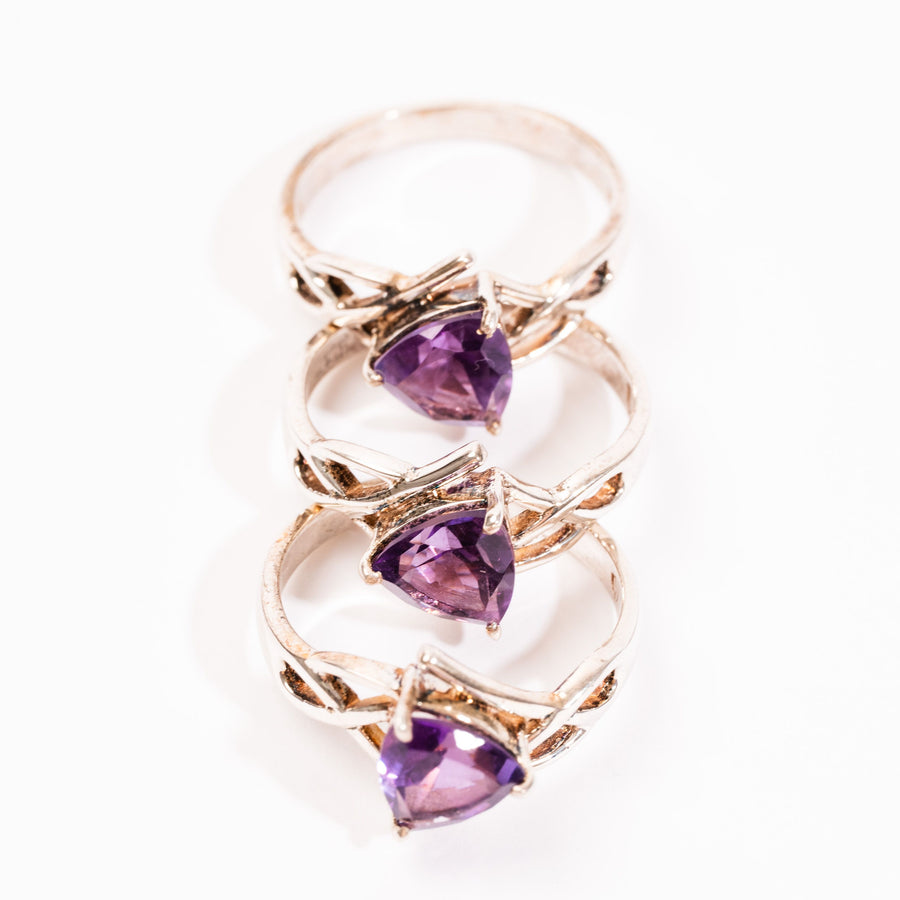 Amethyst - Triangular Cut, Ring(s)