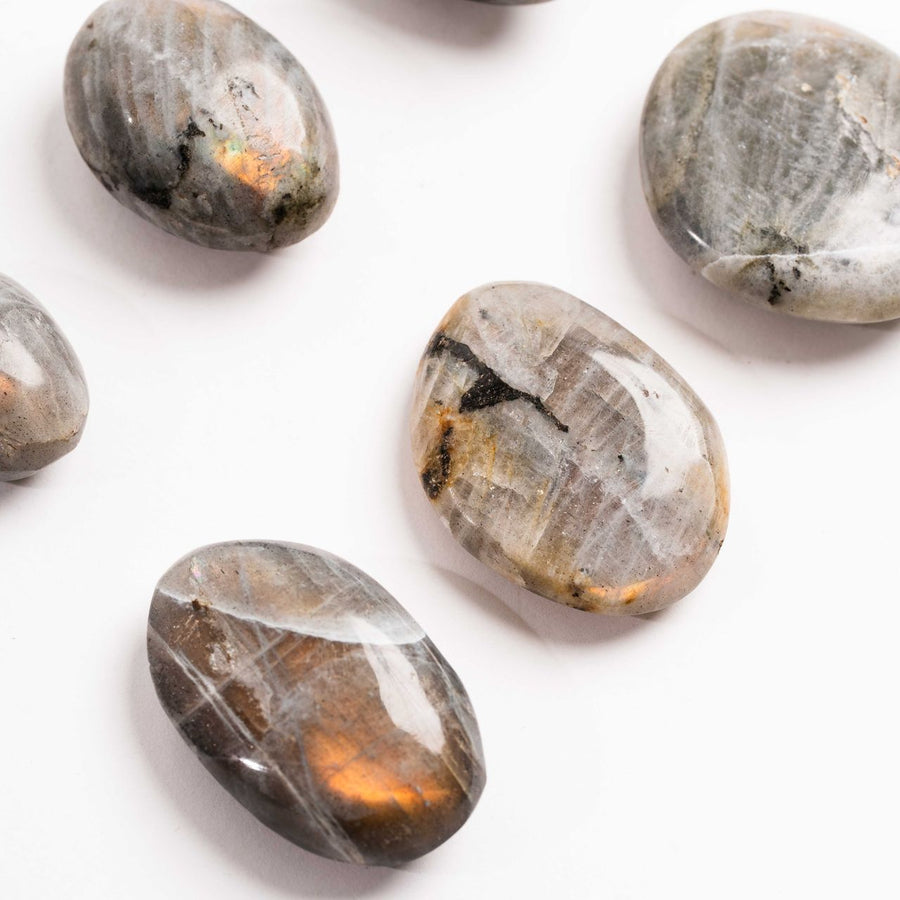 Labradorite, Orange/Yellow Flash - Palms