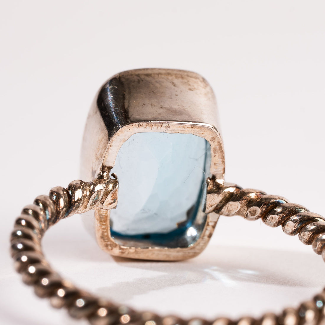 Blue Topaz - Rectangle Ring