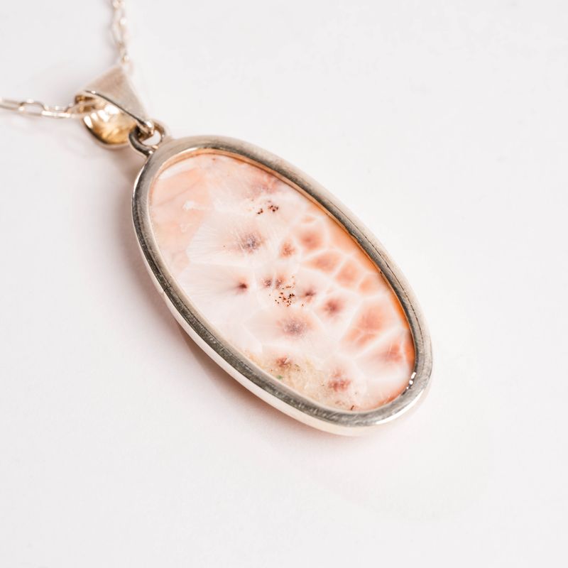 Pink Larimar + Natrolite - Pendant