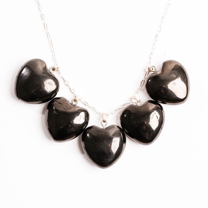 Shungite, Petrovsky - Heart Pendants