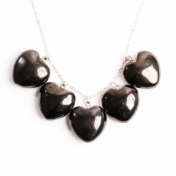 Shungite, Petrovsky - Heart Pendants