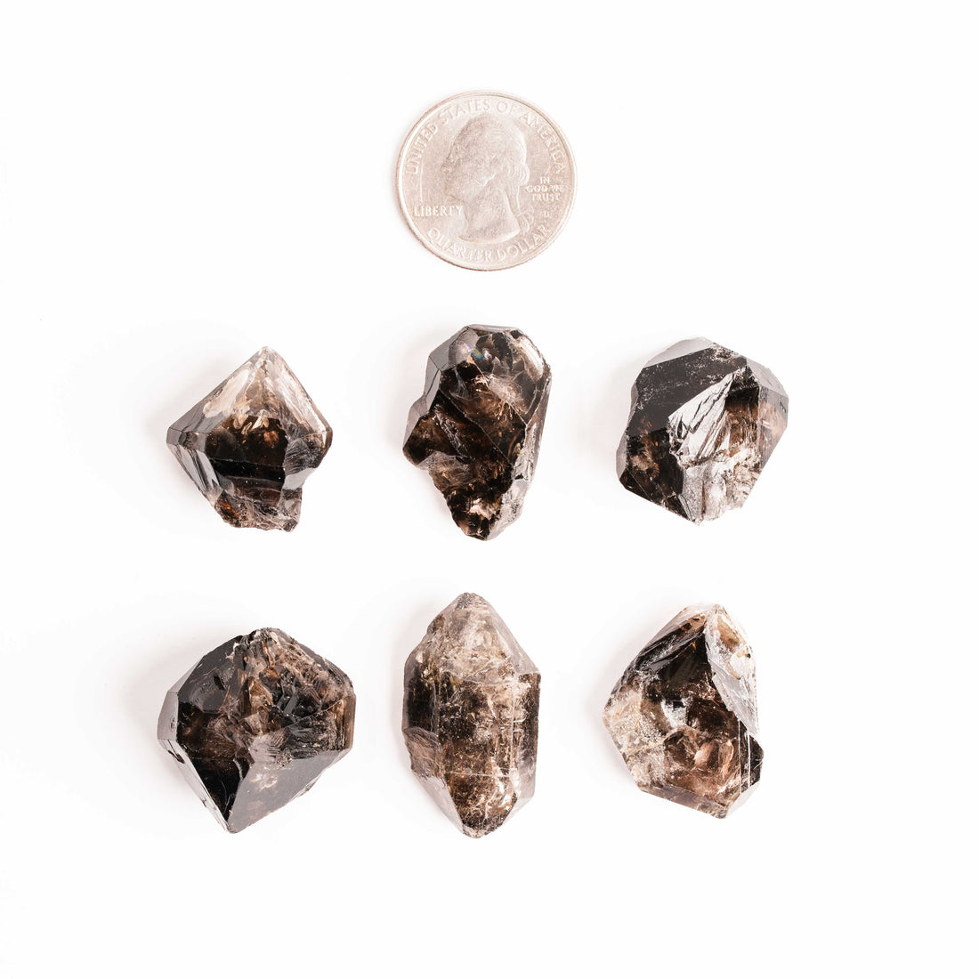 Smoky Elestial Quartz – Dark Multi-Faceted Cluster(s)