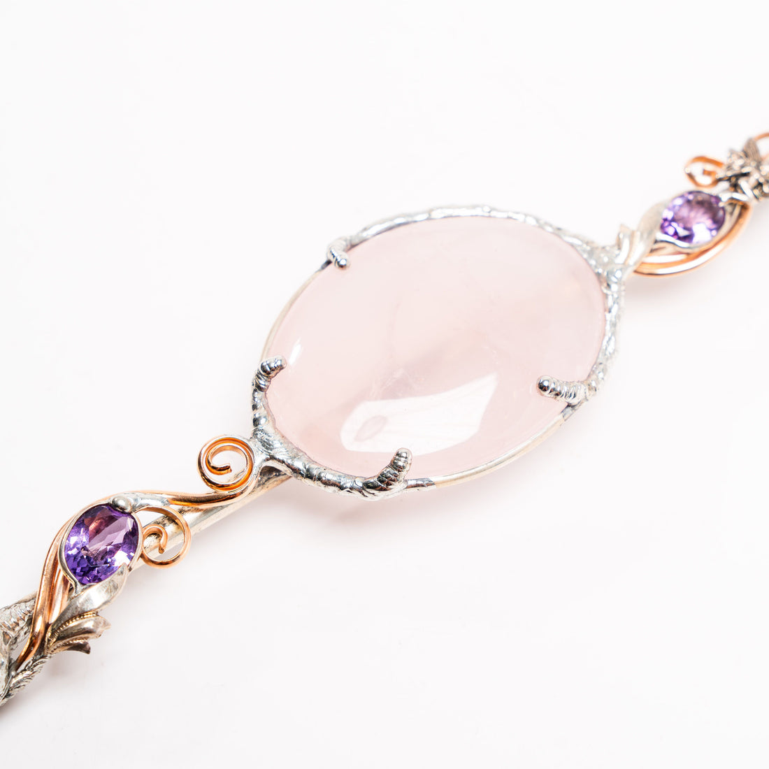 Rose Quartz and Amethyst - Wand