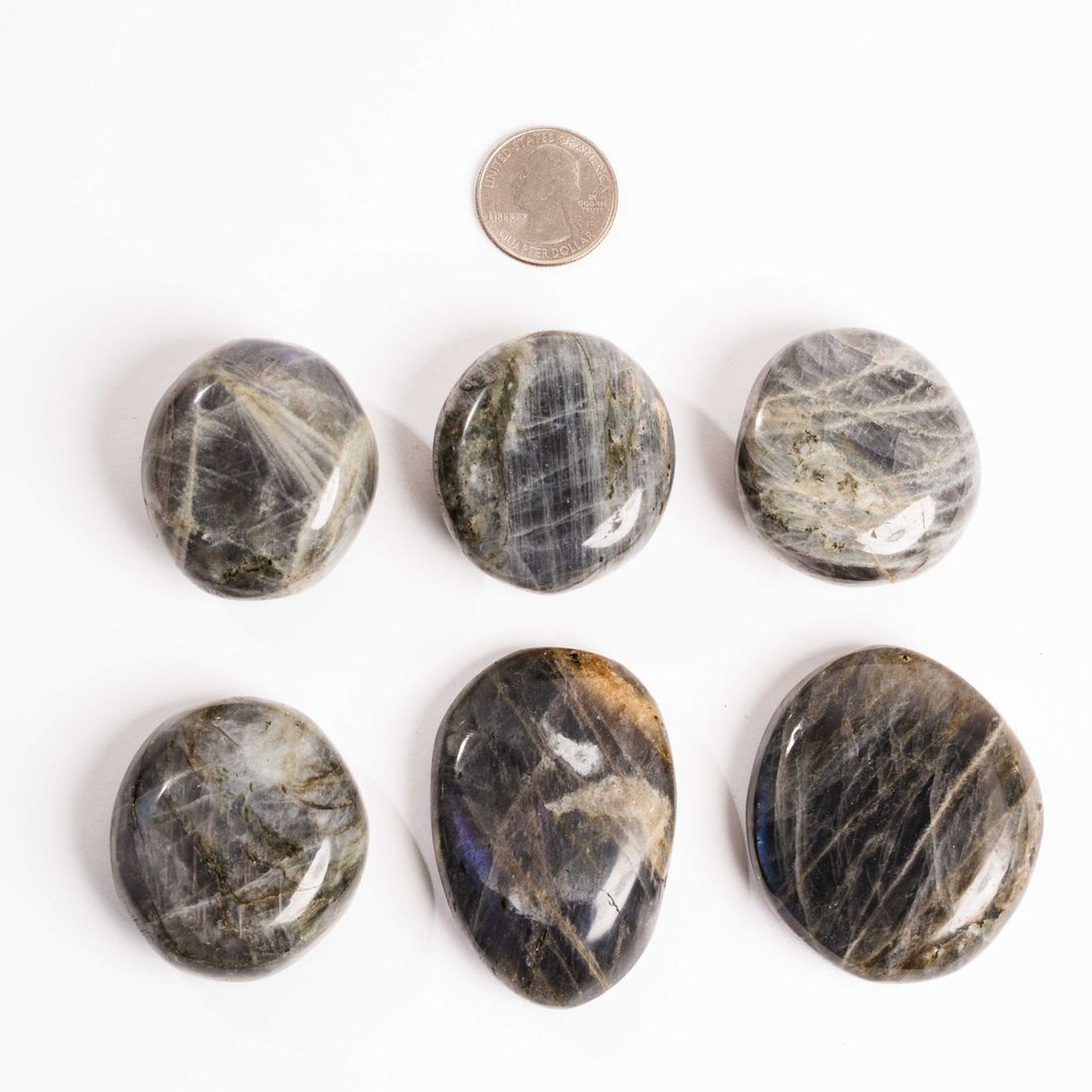 Labradorite, Blue/Purple Flash - Palms