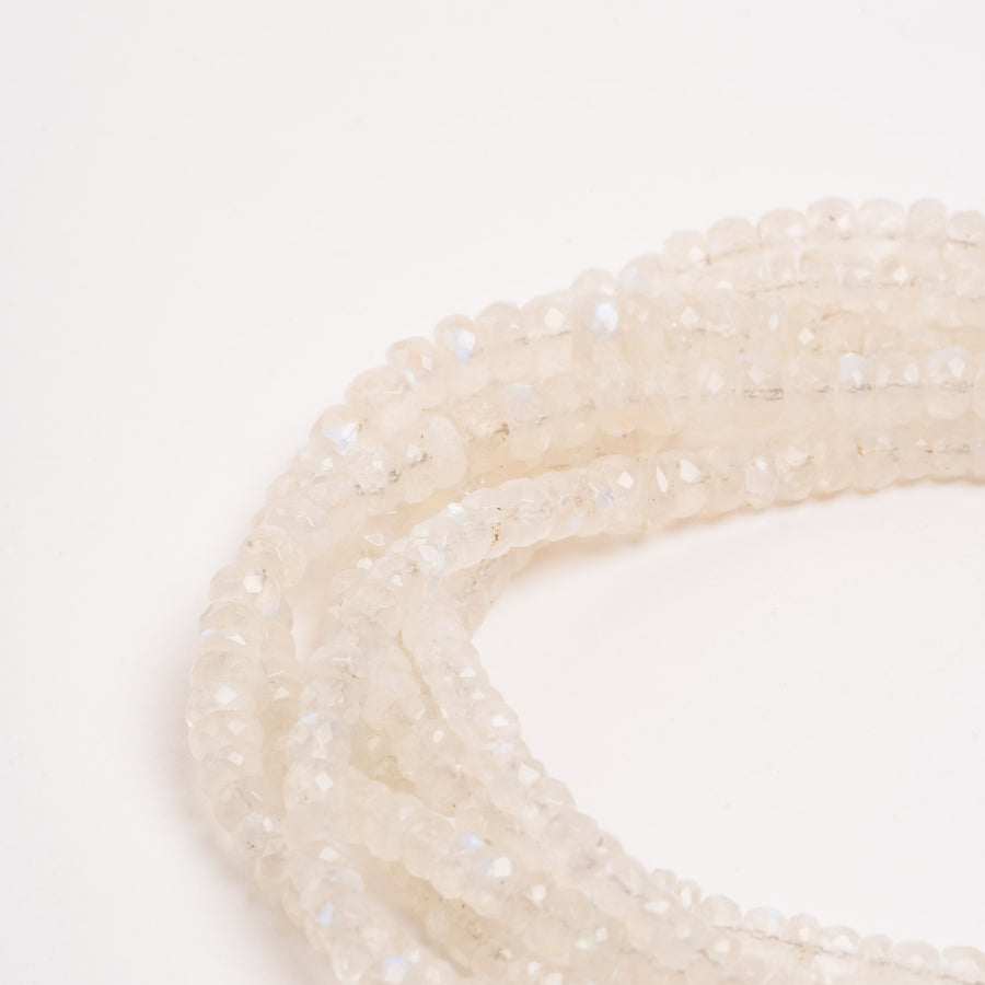 Moonstone -  Faceted Beaded Necklace