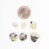Prehnite w/ Black Quartz - Small, Rough Piece(s)