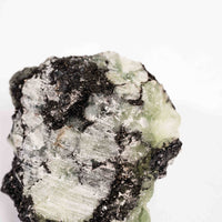 Prehnite w/ Black Quartz - Rough