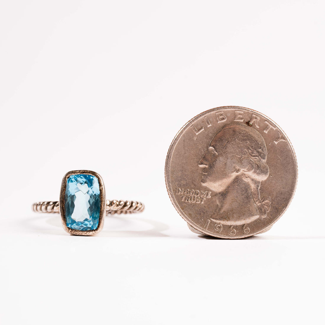 Blue Topaz - Rectangle Ring