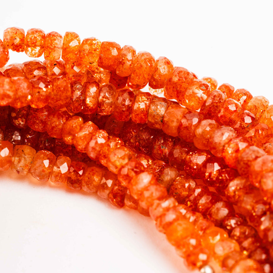 Sunstone - Faceted Beaded Necklace