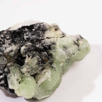 Prehnite w/ Black Quartz - Rough