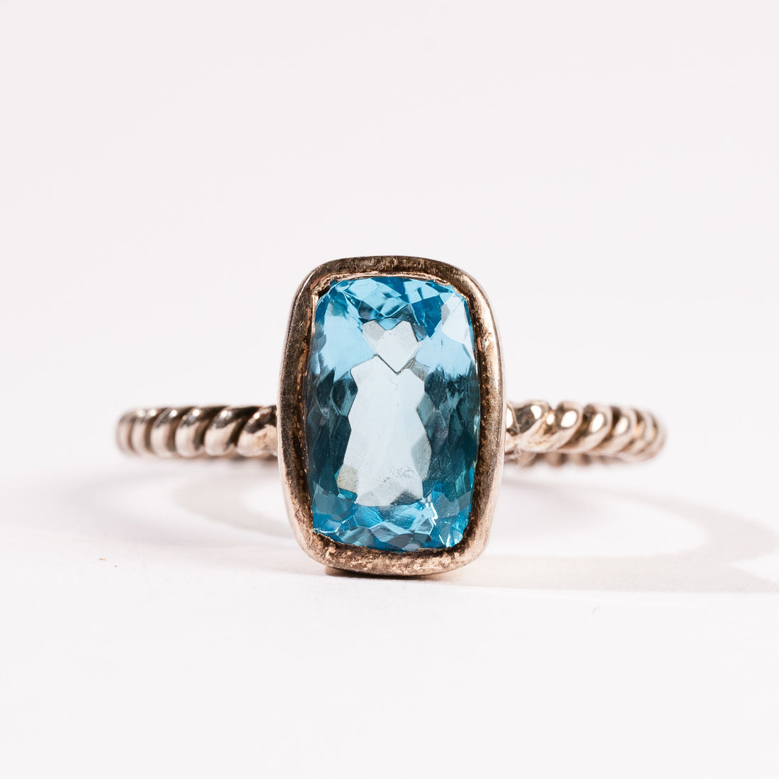 Blue Topaz - Rectangle Ring