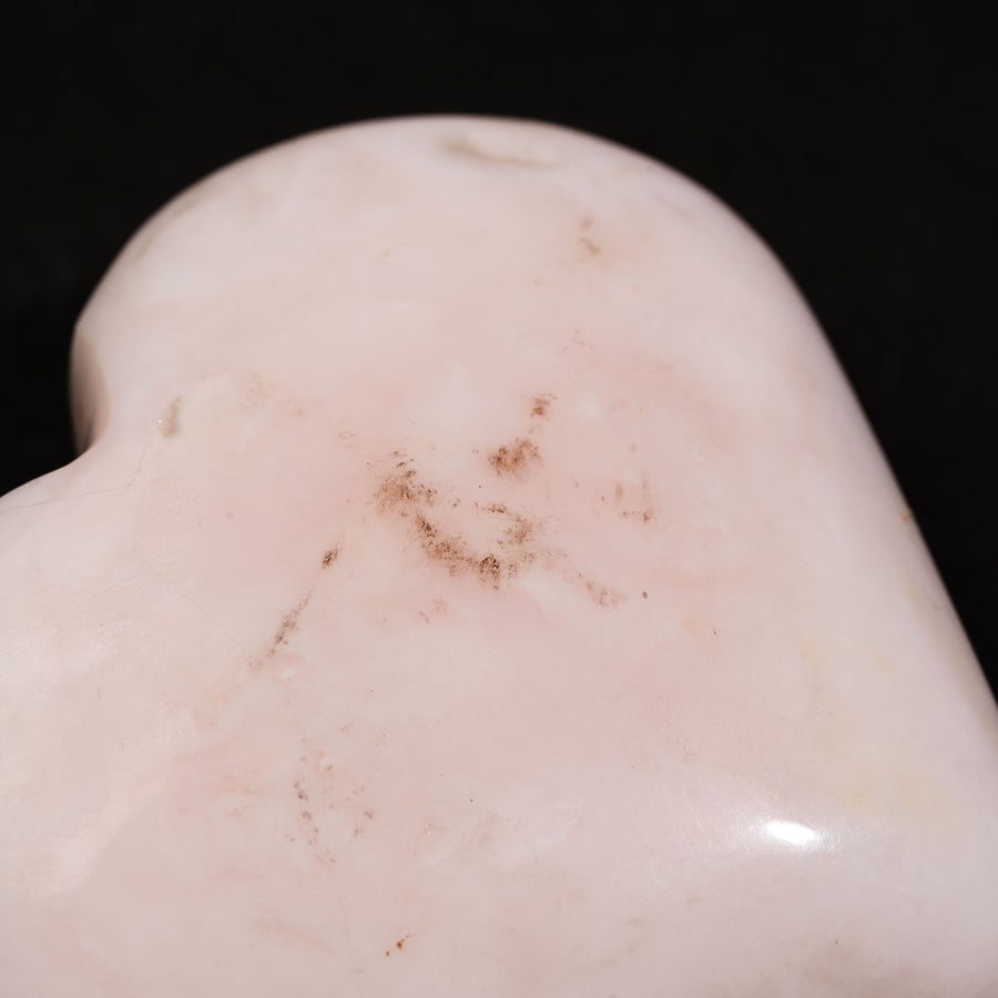 Pink Opal - Heart, Polished