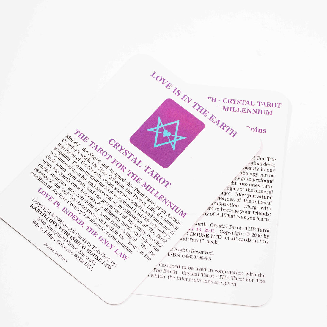 Love Is In The Earth — Crystal Tarot Deck & Book Set (By Melody & Steve Goins)