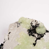 Prehnite w/ Black Quartz - Rough
