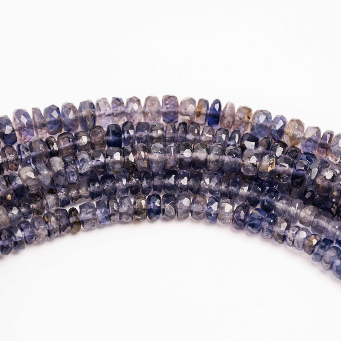 Iolite -  Faceted Beaded Necklace