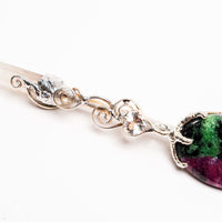 Hedenbergite, Danburite & Ruby in Zoisite Wand