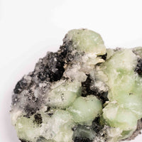 Prehnite w/ Black Quartz - Rough
